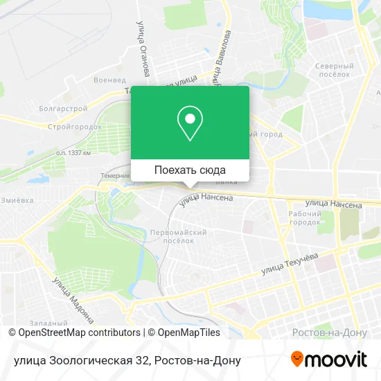 Карта улица Зоологическая 32