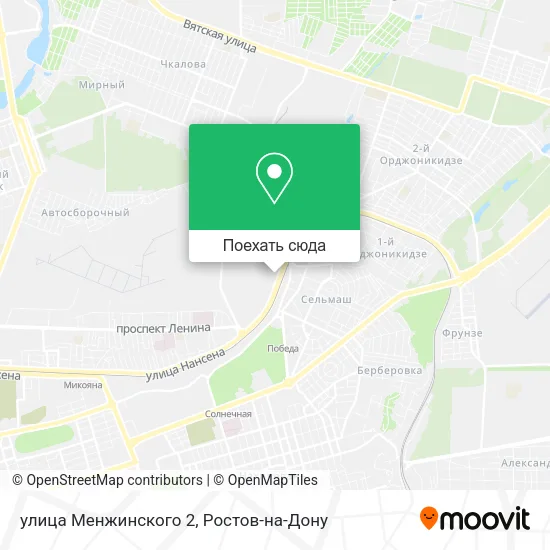 Карта улица Менжинского 2