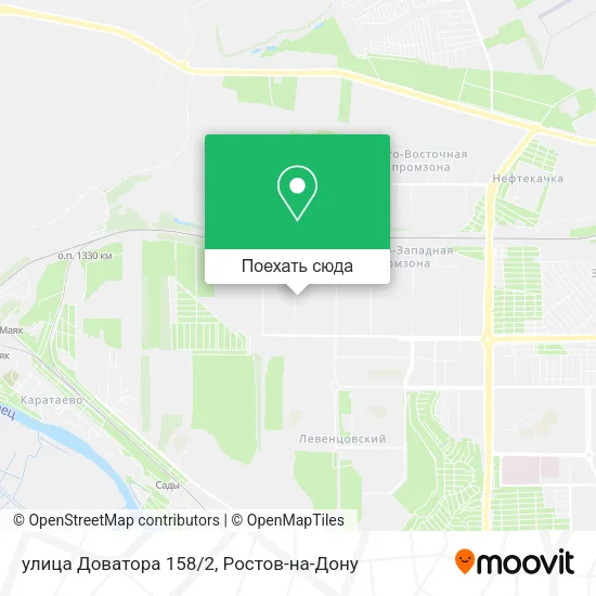 Карта улица Доватора 158/2