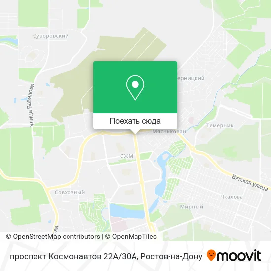 Карта проспект Космонавтов 22А/30А