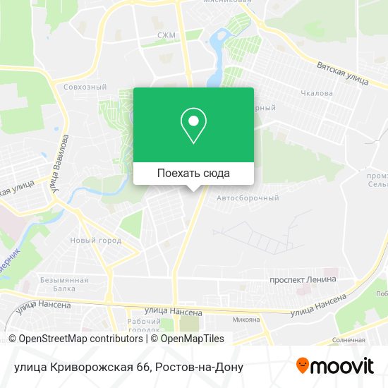 Карта улица Криворожская 66