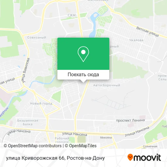 Карта улица Криворожская 66