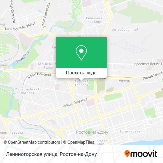 Карта Лениногорская улица