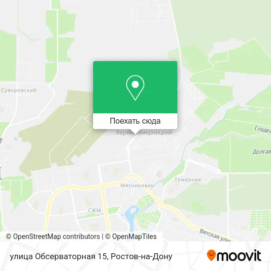 Карта улица Обсерваторная 15