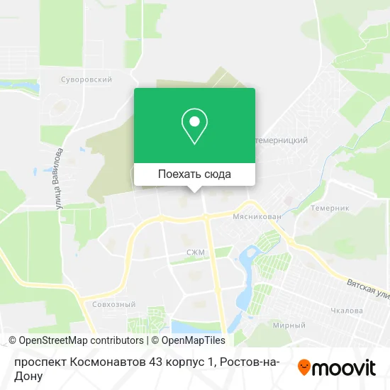 Карта проспект Космонавтов 43 корпус 1