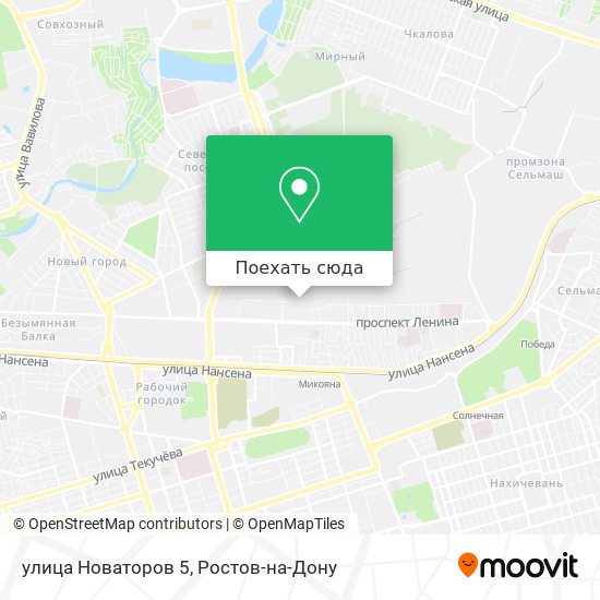 Карта улица Новаторов 5