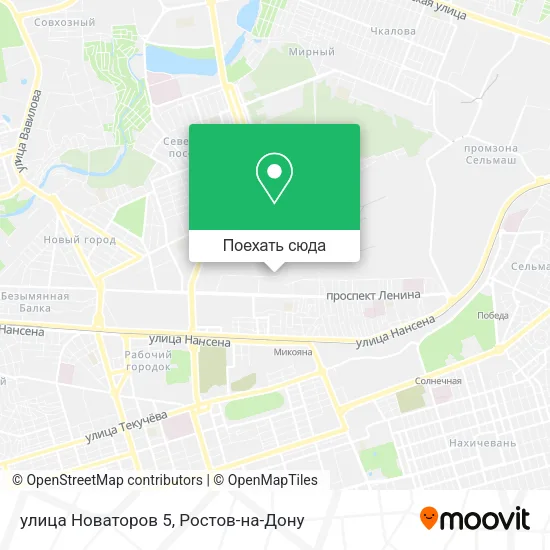 Карта улица Новаторов 5