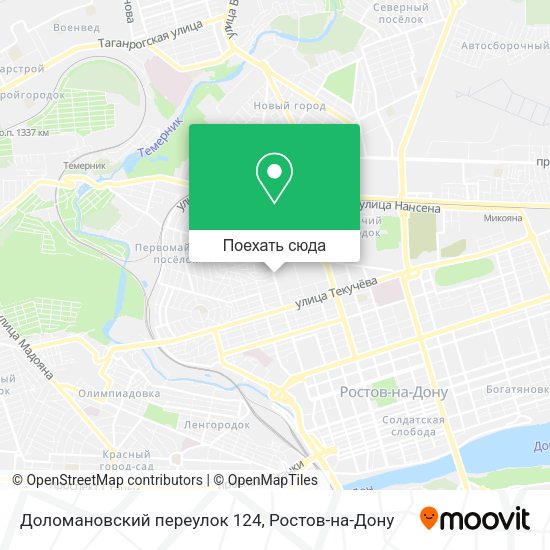 Карта Доломановский переулок 124
