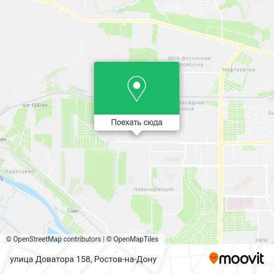 Карта улица Доватора 158