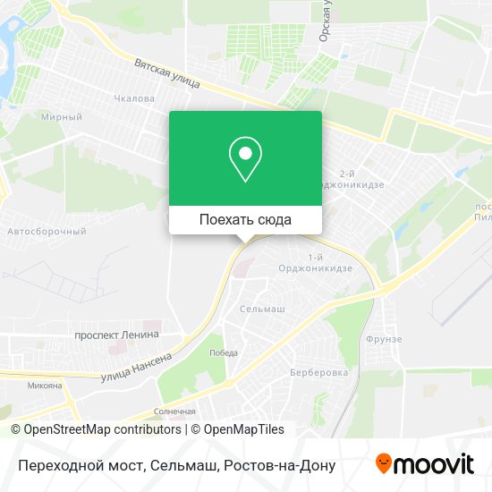 Карта Переходной мост, Сельмаш