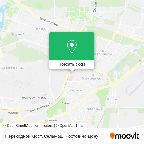 Карта Переходной мост, Сельмаш