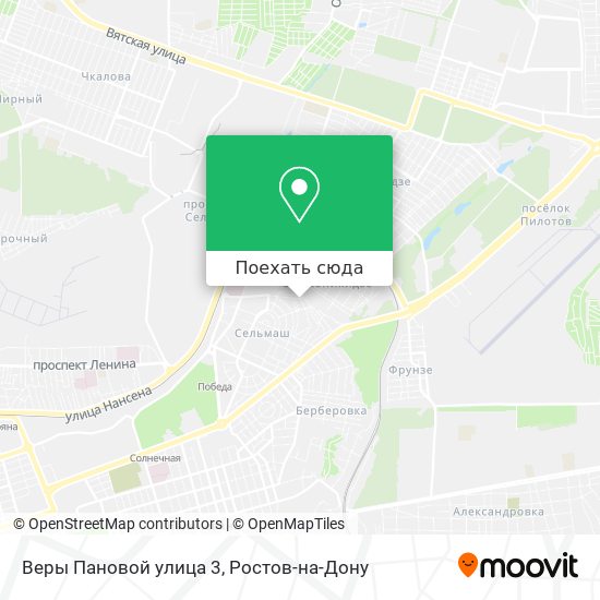 Карта Веры Пановой улица 3