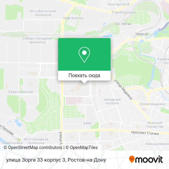 Карта улица Зорге 33 корпус 3
