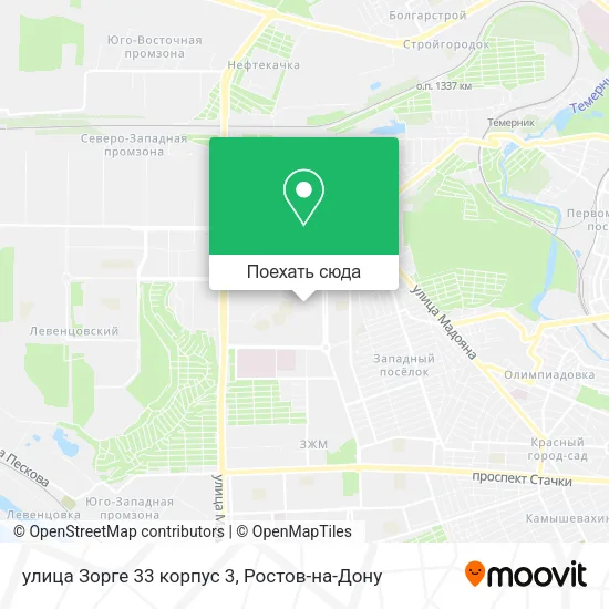 Карта улица Зорге 33 корпус 3