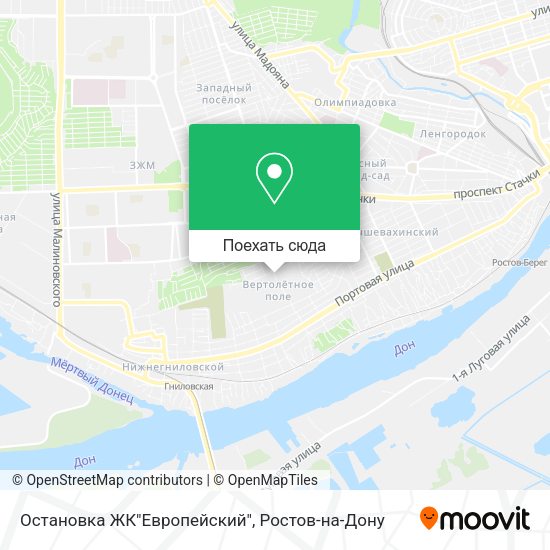 Карта Остановка ЖК"Европейский"