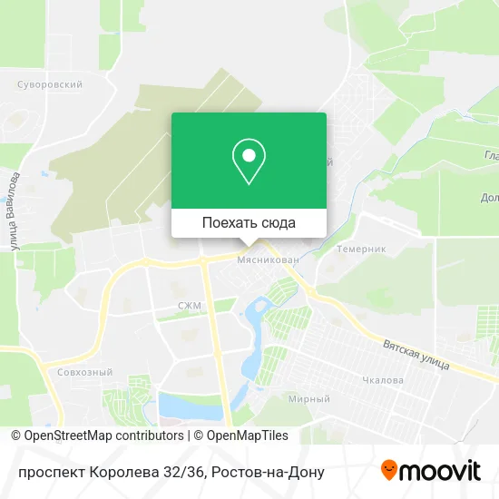 Карта проспект Королева 32/36