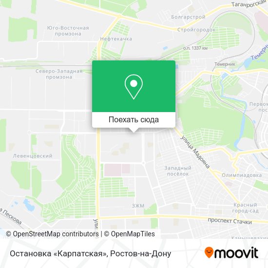 Карта Остановка «Карпатская»