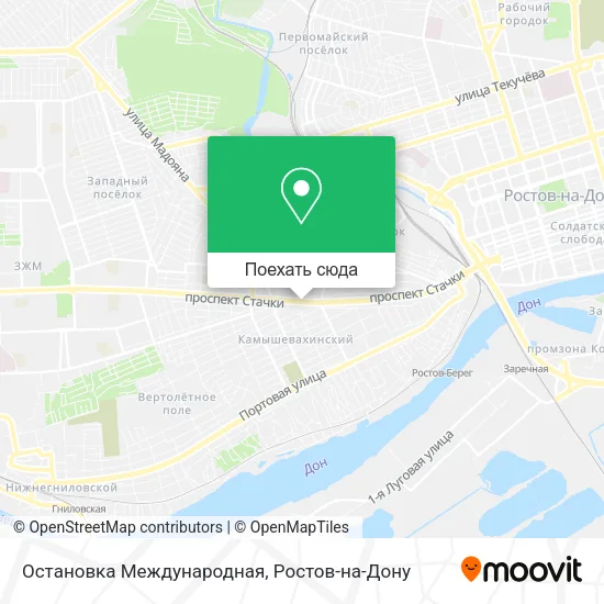 Карта Остановка Международная