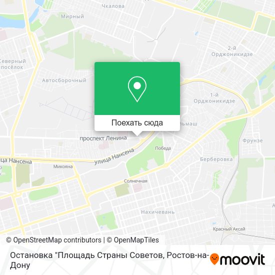 Карта Остановка "Площадь Страны Советов