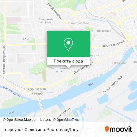 Карта переулок Салютина
