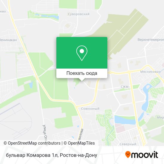 Карта бульвар Комарова 1л