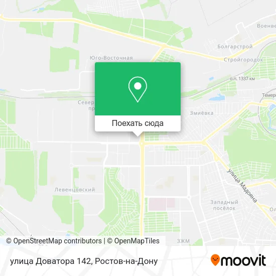 Карта улица Доватора 142
