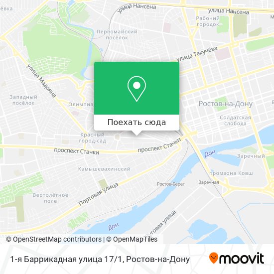 Карта 1-я Баррикадная улица 17/1