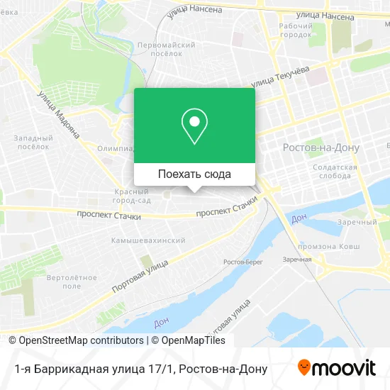 Карта 1-я Баррикадная улица 17/1