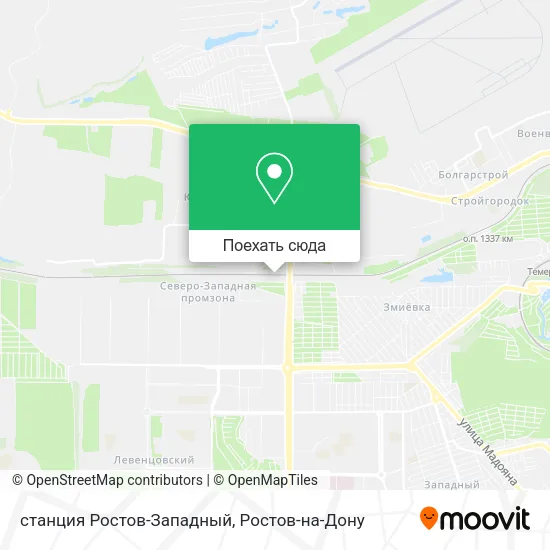 Карта станция Ростов-Западный