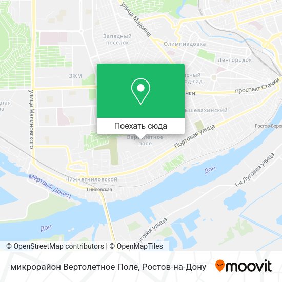 Карта микрорайон Вертолетное Поле
