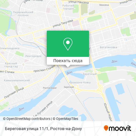 Карта Береговая улица 11/1