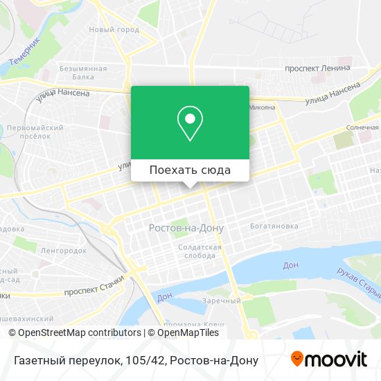 Карта Газетный переулок, 105/42