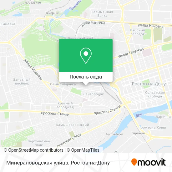 Карта Минераловодская улица
