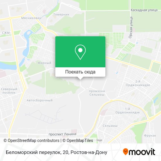 Карта Беломорский переулок, 20