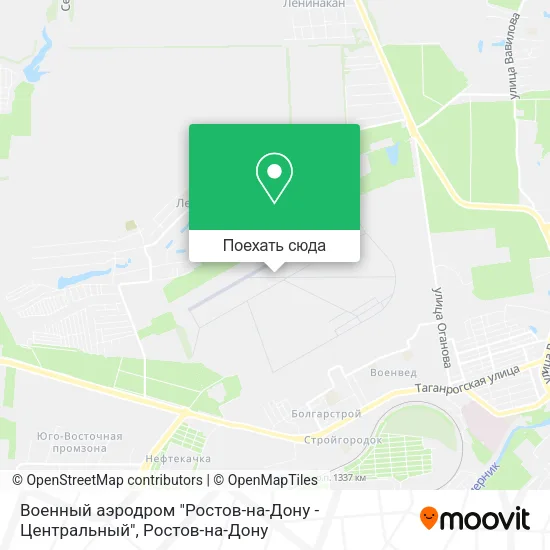 Карта Военный аэродром "Ростов-на-Дону - Центральный"