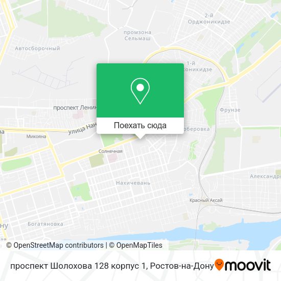 Карта проспект Шолохова 128 корпус 1