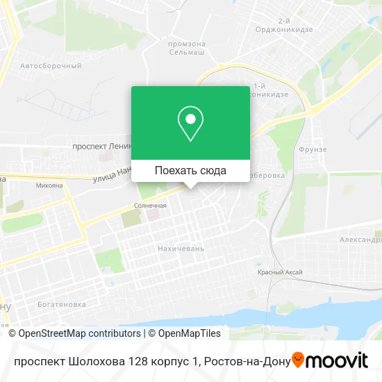 Карта проспект Шолохова 128 корпус 1