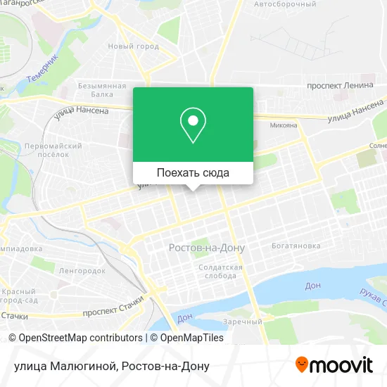 Карта улица Малюгиной