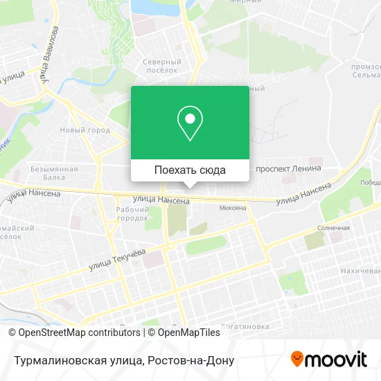 Карта Турмалиновская улица