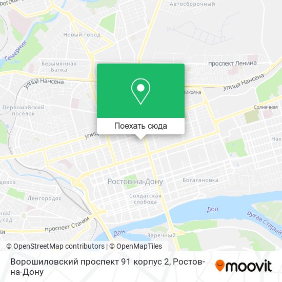 Карта Ворошиловский проспект 91 корпус 2