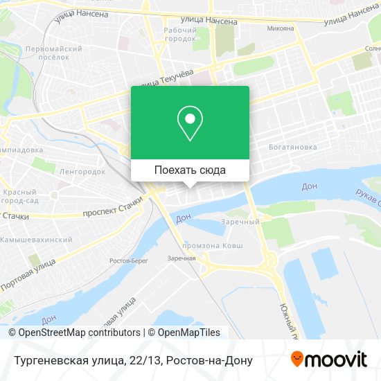 Карта Тургеневская улица, 22/13