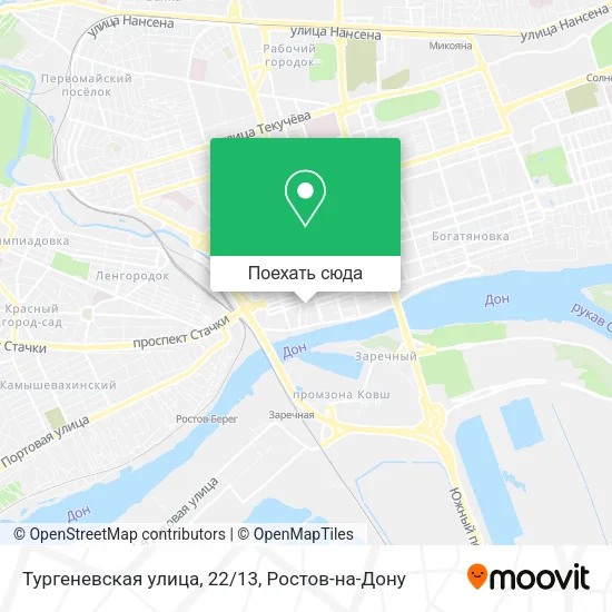 Карта Тургеневская улица, 22/13