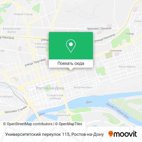 Карта Университетский переулок 115