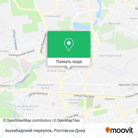 Карта Ашхабадский переулок