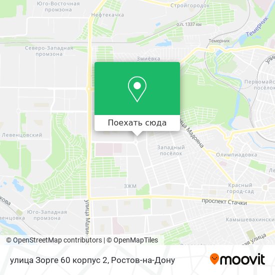 Карта улица Зорге 60 корпус 2