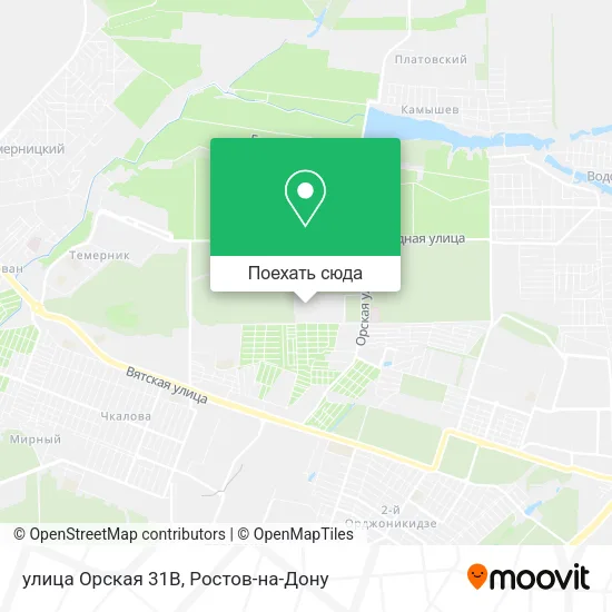 Карта улица Орская 31В