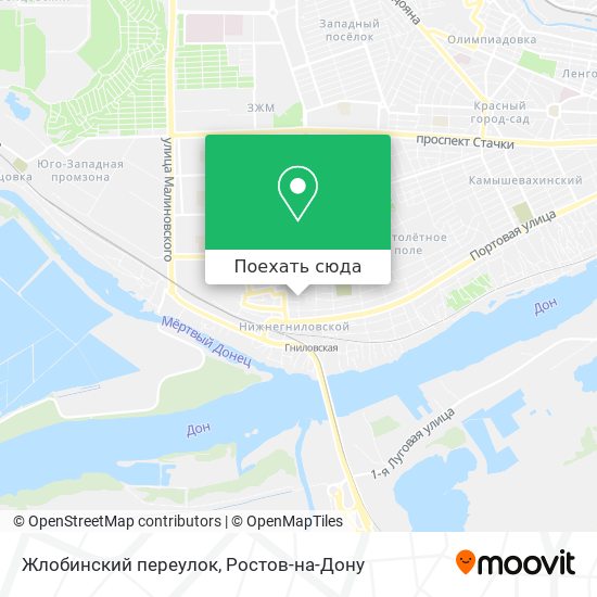 Карта Жлобинский переулок