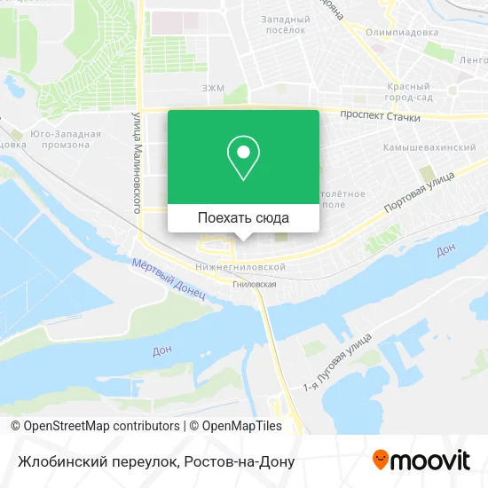 Карта Жлобинский переулок