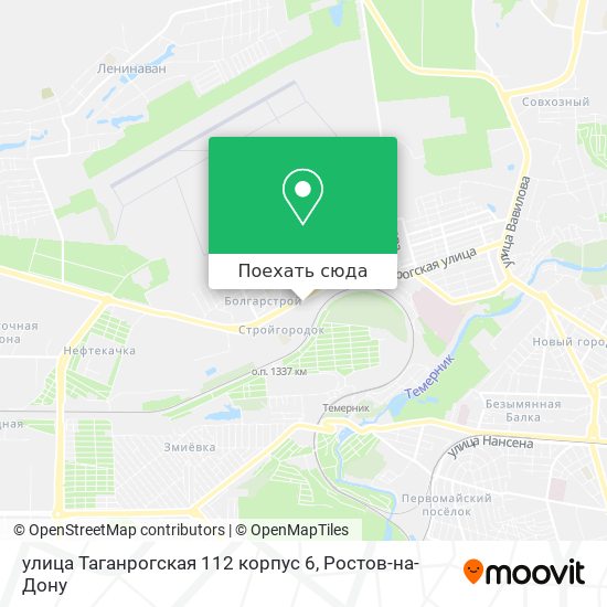 Карта улица Таганрогская 112 корпус 6