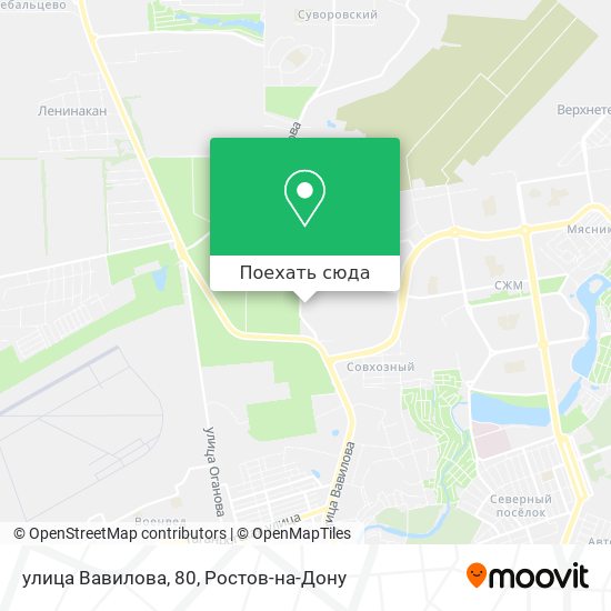 Карта улица Вавилова, 80